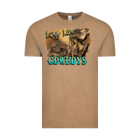 Vintage Coffee Long live Cowboys boots hat Vintage Tee - HowdyJamesFarm