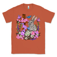 Copper Easter eggs and Bunny with Cross Easter Day Classic Tee - HowdyJamesFarm