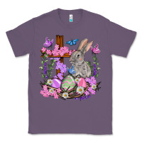 Lavender Easter eggs and Bunny with Cross Easter Day Classic Tee - HowdyJamesFarm
