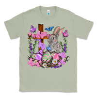 Matcha Easter eggs and Bunny with Cross Easter Day Classic Tee - HowdyJamesFarm