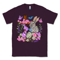 Plum Easter eggs and Bunny with Cross Easter Day Classic Tee - HowdyJamesFarm
