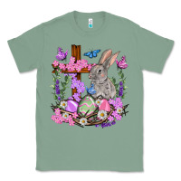Sage Easter eggs and Bunny with Cross Easter Day Classic Tee - HowdyJamesFarm