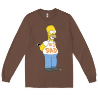 Chestnut The Simpsons Homer Number 1 Dad Father's Day V2 Long Sleeve Tee - longCreatives
