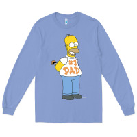 Colony Blue The Simpsons Homer Number 1 Dad Father's Day V2 Long Sleeve Tee - longCreatives