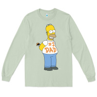 Matcha The Simpsons Homer Number 1 Dad Father's Day V2 Long Sleeve Tee - longCreatives