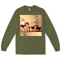 Army Green angels gift raphael cupid cherubs art valentine angel Long Sleeve Tee - longCreatives
