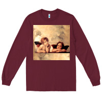 Burgundy angels gift raphael cupid cherubs art valentine angel Long Sleeve Tee - longCreatives