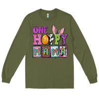 Army Green Easter Day One hoppy mama Long Sleeve Tee - OliviaCreatesArt