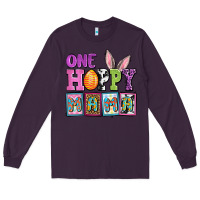 Plum Easter Day One hoppy mama Long Sleeve Tee - OliviaCreatesArt