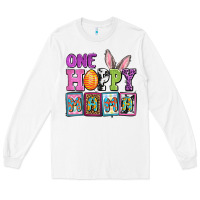 White Easter Day One hoppy mama Long Sleeve Tee - OliviaCreatesArt