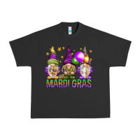 Pigment Black mardi gras with gnomies Urban Heavy Tee - HowdyJamesFarm