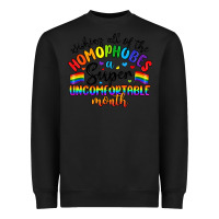 Black wishing all of the homophobes uncomfortable month Heavyweight Sweatshirt - Artiststas