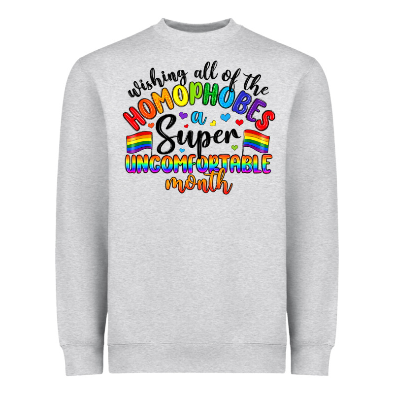 Wishing All Of The Homophobes Uncomfortable Month Heavyweight Sweatshirt by Artiststas | Teevron
