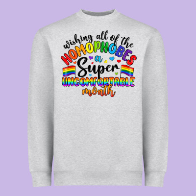 Wishing All Of The Homophobes Uncomfortable Month Heavyweight Sweatshirt Designed By Artiststas