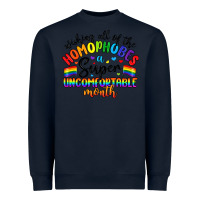 Navy wishing all of the homophobes uncomfortable month Heavyweight Sweatshirt - Artiststas