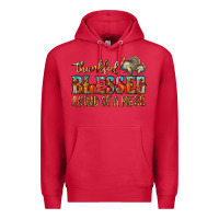 Cardinal Thankful Blessed And Kind Of A Mess Premium Hoodie - CowhideDigitalArt