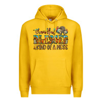 Lemon Thankful Blessed And Kind Of A Mess Premium Hoodie - CowhideDigitalArt