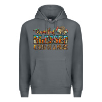 Rock Thankful Blessed And Kind Of A Mess Premium Hoodie - CowhideDigitalArt