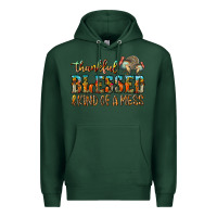 Sports Green Thankful Blessed And Kind Of A Mess Premium Hoodie - CowhideDigitalArt
