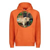 Carrot Christmas Charolais Bull And Black Angus Bull Premium Hoodie - RanaPortraitStore