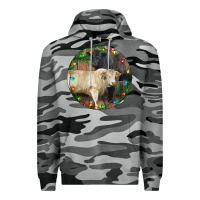 Slate Camo Christmas Charolais Bull And Black Angus Bull Premium Hoodie - RanaPortraitStore