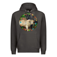 Smoke Christmas Charolais Bull And Black Angus Bull Premium Hoodie - RanaPortraitStore