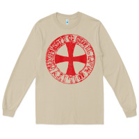 Mushroom Mens Crusader Knight  Knights Templar Cross T  Badge Long Sleeve Tee - longCreatives