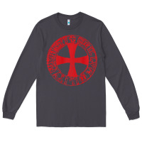 Smoke Mens Crusader Knight  Knights Templar Cross T  Badge Long Sleeve Tee - longCreatives