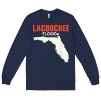 Navy lacoochee florida usa state america travel floridian t shirt Long Sleeve Tee - longCreatives