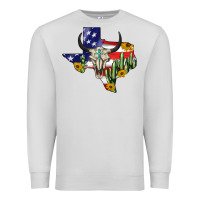 Dove Grey bull skull texas map american playng Premium Sweatshirt - BarkalooDesign