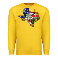 Lemon bull skull texas map american playng Premium Sweatshirt - BarkalooDesign