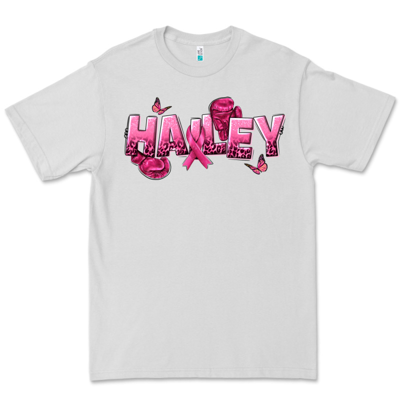 Personalized Pink Cancer Themed Name Premium Tee by NancyCooperArtShop | Teevron