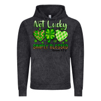 Vintage Black St. Patrick's Not lucky simply blessed Vintage Hoodie - OliviaCreatesArt