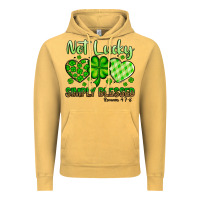 Vintage Mustard St. Patrick's Not lucky simply blessed Vintage Hoodie - OliviaCreatesArt
