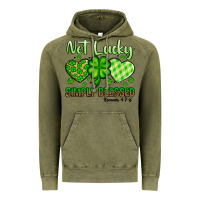 Vintage Olive St. Patrick's Not lucky simply blessed Vintage Hoodie - OliviaCreatesArt