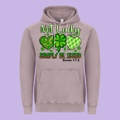 St. Patrick's Not Lucky Simply Blessed Vintage Hoodie Designed By Oliviacreatesart