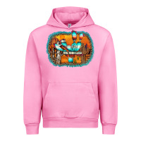 Fuchsia Pink western cactus Urban Hoodie - AdoDesignShop