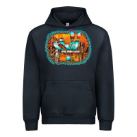 Navy western cactus Urban Hoodie - AdoDesignShop