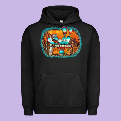 Western Cactus Urban Hoodie Designed By Adodesignshop