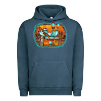 Pigment Midnight Navy western cactus Urban Hoodie - AdoDesignShop