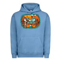 Pigment Pebble Blue western cactus Urban Hoodie - AdoDesignShop