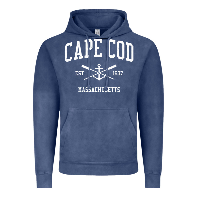 Cape Cod Ma Vintage Crossed Oars & Boat Anchor Sports Sweat Vintage Hoodie by longCreatives | Teevron