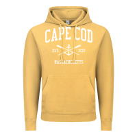 Vintage Mustard Cape Cod MA Vintage Crossed Oars & Boat Anchor Sports Sweat Vintage Hoodie - longCreatives
