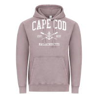 Vintage Zinc Cape Cod MA Vintage Crossed Oars & Boat Anchor Sports Sweat Vintage Hoodie - longCreatives