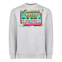 Heather Grey hello you are allowed to love books more than peop Heavyweight Sweatshirt - Artiststas
