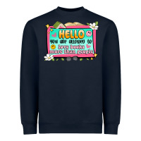 Navy hello you are allowed to love books more than peop Heavyweight Sweatshirt - Artiststas