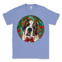Colony Blue Christmas St. Bernard Classic Tee - RanaPortraitStore