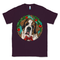 Plum Christmas St. Bernard Classic Tee - RanaPortraitStore