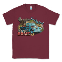 Burgundy Truck USA country road take me home 4th of july Classic Tee - HowdyJamesFarm