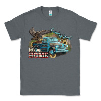 Charcoal Heather Truck USA country road take me home 4th of july Classic Tee - HowdyJamesFarm